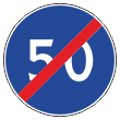 Дорожный знак 4.7 «Конец зоны ограничения минимальной скорости» (металл 0,8 мм, II типоразмер: диаметр 700 мм, С/О пленка: тип Б высокоинтенсив.)